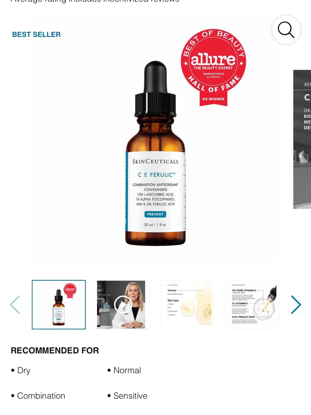 SkinCeuticals C E Ferulic Serum